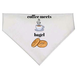 Coffee Er Bagels Food Lover Funny Coffee Meets Bagels Gift USA-Made Doggie Bandana