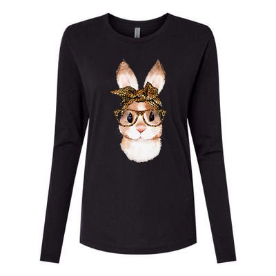 Cute Easter Bunny Mom Easter Leopard Year Of The Rabbit Womens Cotton Relaxed Long Sleeve T-Shirt