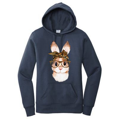 Cute Easter Bunny Mom Easter Leopard Year Of The Rabbit Women's Pullover Hoodie