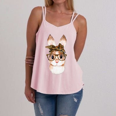 Cute Easter Bunny Mom Easter Leopard Year Of The Rabbit Women's Strappy Tank