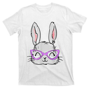 Cute Easter Bunny Face Shirt for Wo Girl Kid T-Shirt