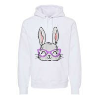 Cute Easter Bunny Face Shirt for Wo Girl Kid Premium Hoodie