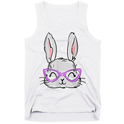 Cute Easter Bunny Face Shirt for Wo Girl Kid Tank Top