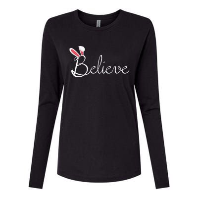 Cute Easter Bunny Ears Gift Women Womens Cotton Relaxed Long Sleeve T-Shirt