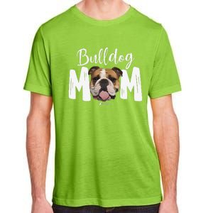 Cute English Bulldog Mom Top, Funny Dog Walking For Women Adult ChromaSoft Performance T-Shirt