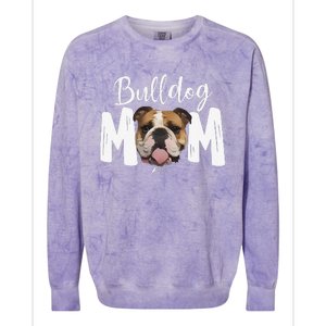 Cute English Bulldog Mom Top, Funny Dog Walking For Women Colorblast Crewneck Sweatshirt