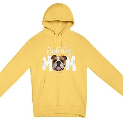 Cute English Bulldog Mom Top, Funny Dog Walking For Women Premium Pullover Hoodie