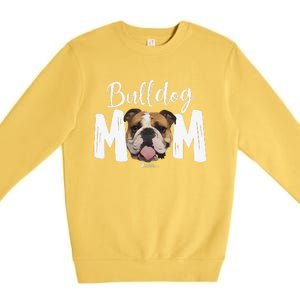 Cute English Bulldog Mom Top, Funny Dog Walking For Women Premium Crewneck Sweatshirt