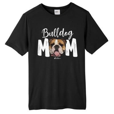 Cute English Bulldog Mom Top, Funny Dog Walking For Women Tall Fusion ChromaSoft Performance T-Shirt