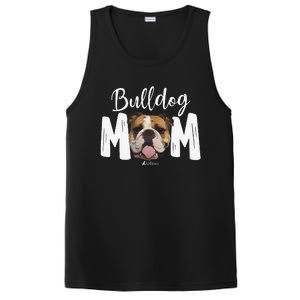 Cute English Bulldog Mom Top, Funny Dog Walking For Women PosiCharge Competitor Tank