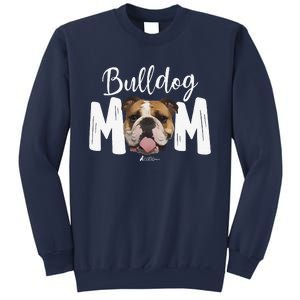 Cute English Bulldog Mom Top, Funny Dog Walking For Women Sweatshirt