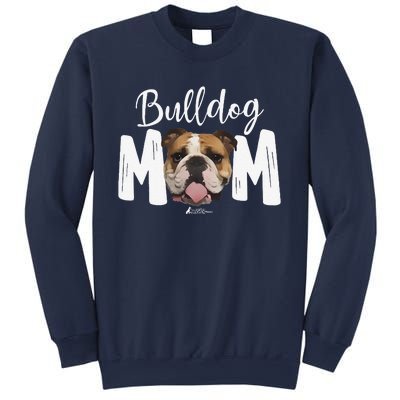 Cute English Bulldog Mom Top, Funny Dog Walking For Women Sweatshirt