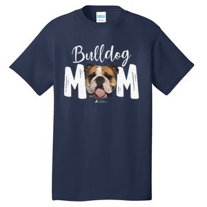 Cute English Bulldog Mom Top, Funny Dog Walking For Women Tall T-Shirt