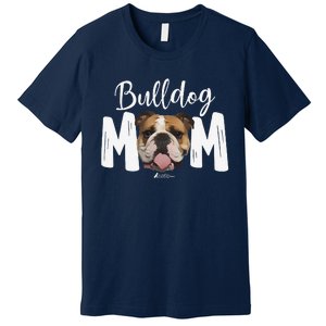 Cute English Bulldog Mom Top, Funny Dog Walking For Women Premium T-Shirt