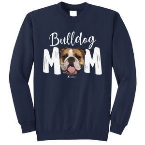 Cute English Bulldog Mom Top, Funny Dog Walking For Women Tall Sweatshirt