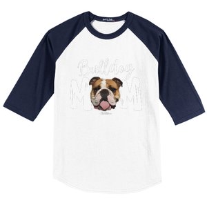 Cute English Bulldog Mom Top, Funny Dog Walking For Women Baseball Sleeve Shirt