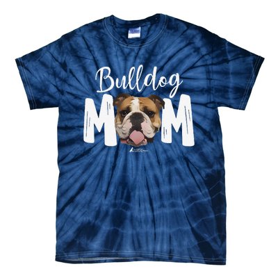 Cute English Bulldog Mom Top, Funny Dog Walking For Women Tie-Dye T-Shirt