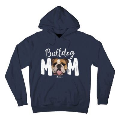 Cute English Bulldog Mom Top, Funny Dog Walking For Women Tall Hoodie