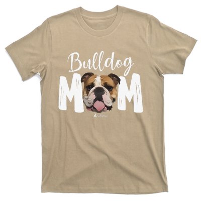 Cute English Bulldog Mom Top, Funny Dog Walking For Women T-Shirt