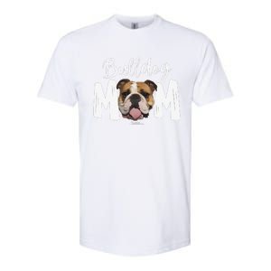 Cute English Bulldog Mom Top, Funny Dog Walking For Women Softstyle CVC T-Shirt