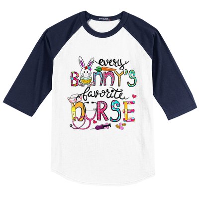 Cute Every Bunnys Is Favorite Nurse Cute Bunnies Easter Eggs Baseball Sleeve Shirt