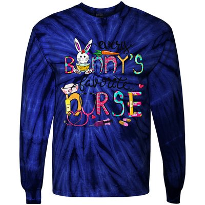 Cute Every Bunnys Is Favorite Nurse Cute Bunnies Easter Eggs Tie-Dye Long Sleeve Shirt