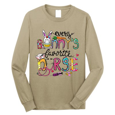 Cute Every Bunnys Is Favorite Nurse Cute Bunnies Easter Eggs Long Sleeve Shirt