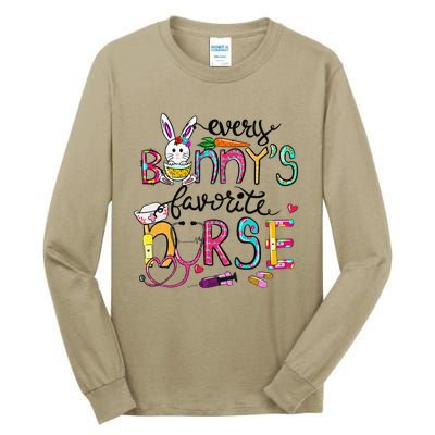 Cute Every Bunnys Is Favorite Nurse Cute Bunnies Easter Eggs Tall Long Sleeve T-Shirt