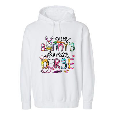 Cute Every Bunnys Is Favorite Nurse Cute Bunnies Easter Eggs Garment-Dyed Fleece Hoodie