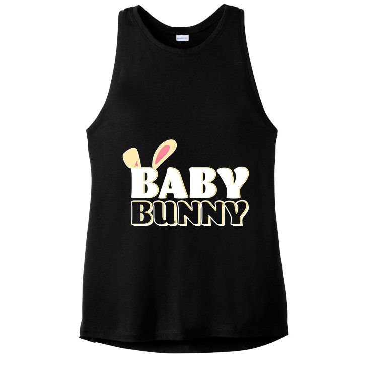 Cute Easter Baby Bunny Matching Family Shirts Ladies PosiCharge Tri-Blend Wicking Tank