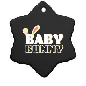 Cute Easter Baby Bunny Matching Family Shirts Ceramic Star Ornament