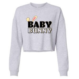 Cute Easter Baby Bunny Matching Family Shirts Cropped Pullover Crew