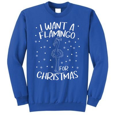 Christmas Exotic Bird Funny Flamazing Flamingo For Christmas Meaningful Gift Tall Sweatshirt