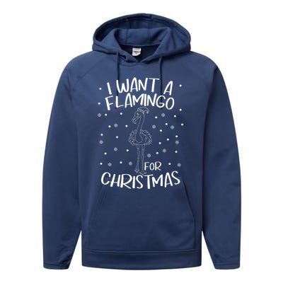 Christmas Exotic Bird Funny Flamazing Flamingo For Christmas Meaningful Gift Performance Fleece Hoodie