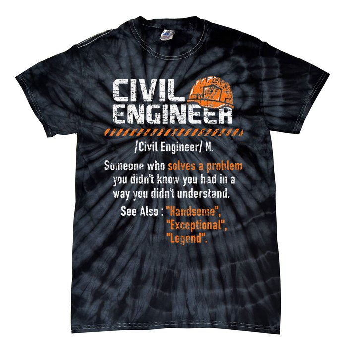 Civil Engineer Bridge Builder Bridges Construction Tie-Dye T-Shirt