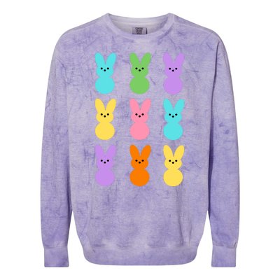 Colorful Easter Bunny Holiday Colorblast Crewneck Sweatshirt