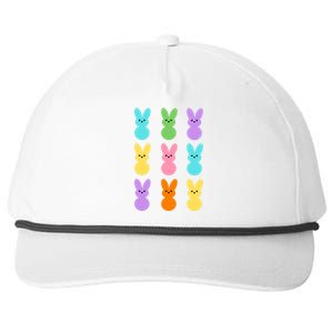 Colorful Easter Bunny Holiday Snapback Five-Panel Rope Hat