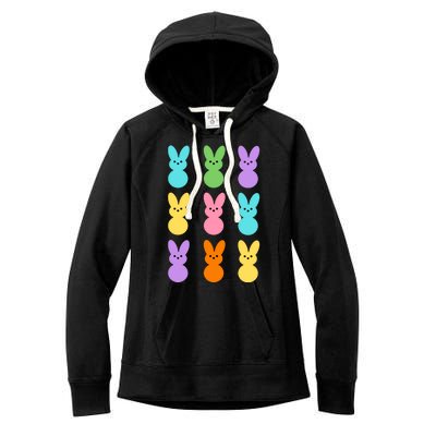 Colorful Easter Bunny Holiday Women's Fleece Hoodie