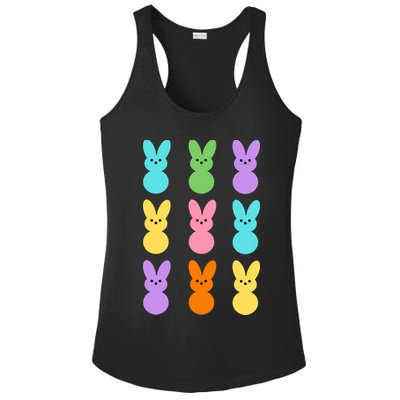 Colorful Easter Bunny Holiday Ladies PosiCharge Competitor Racerback Tank