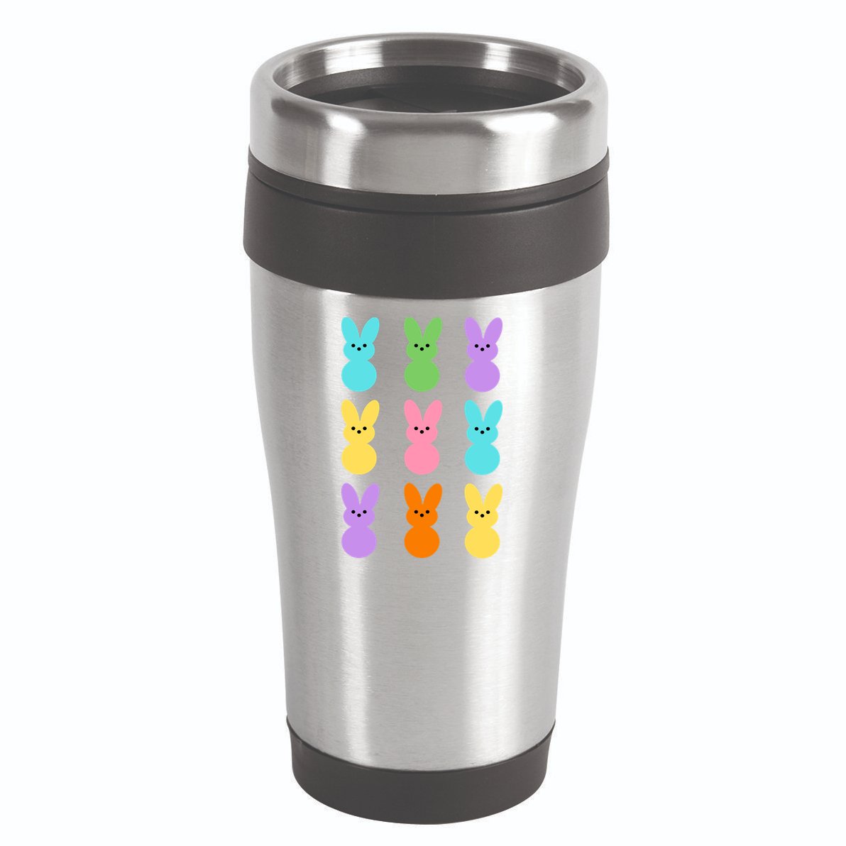 Colorful Easter Bunny Holiday 16oz Travel Tumbler