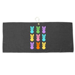 Colorful Easter Bunny Holiday Large Microfiber Waffle Golf Towel