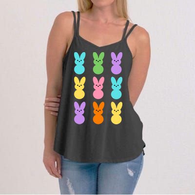 Colorful Easter Bunny Holiday Women's Strappy Tank
