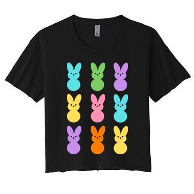 Colorful Easter Bunny Holiday Crop Top