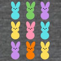 Colorful Easter Bunny Holiday Tall T-Shirt