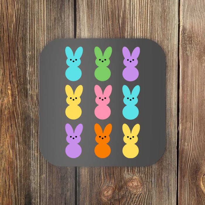 Colorful Easter Bunny Holiday Coaster