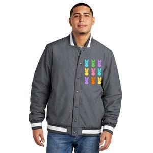 Colorful Easter Bunny Holiday Insulated Varsity Jacket