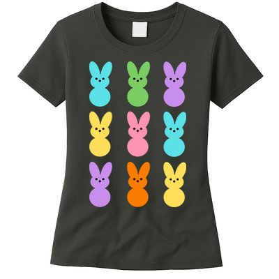 Colorful Easter Bunny Holiday Womens T-Shirt