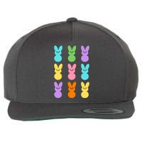 Colorful Easter Bunny Holiday Wool Snapback Cap