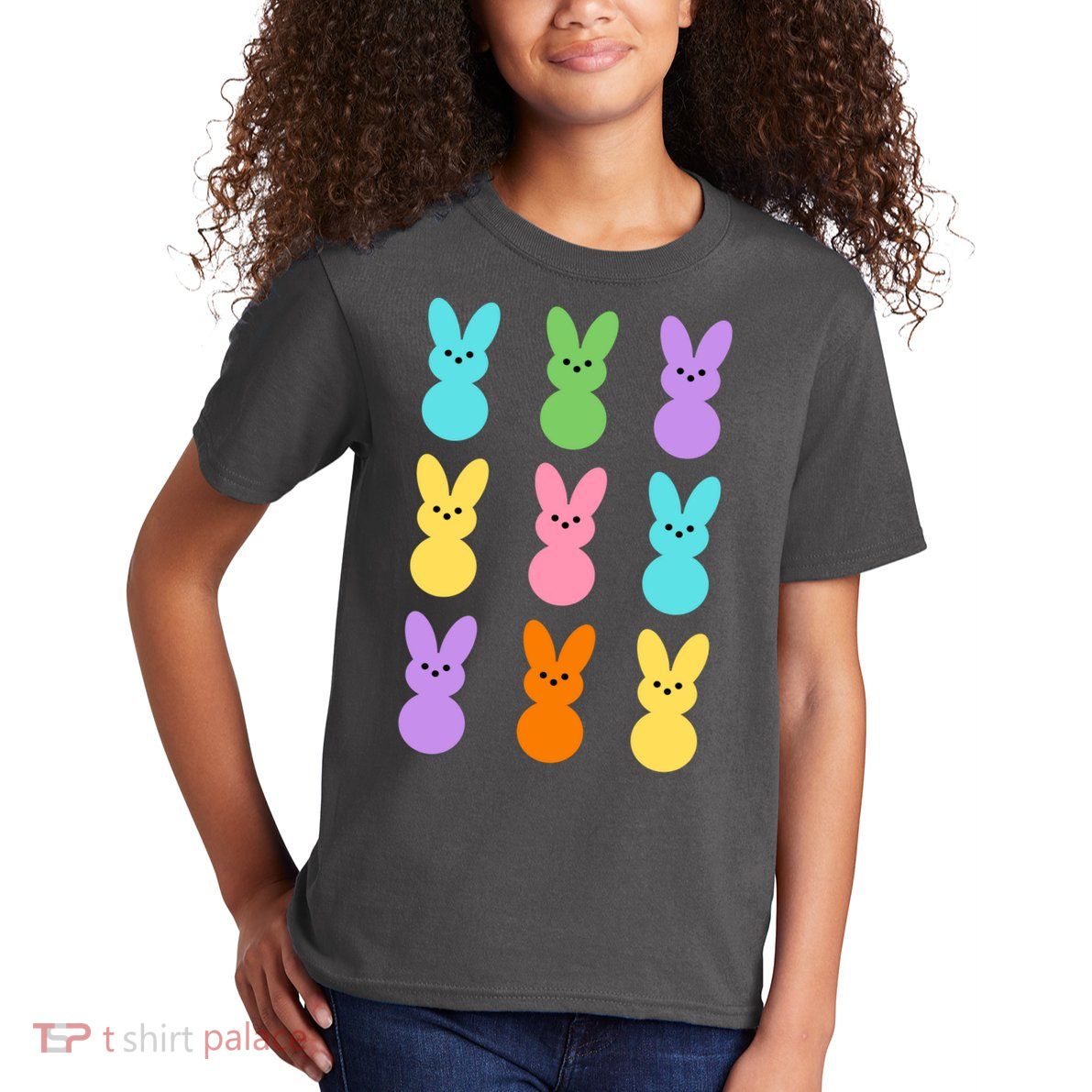 Colorful Easter Bunny Holiday Kids T-Shirt