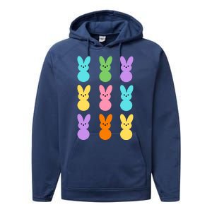 Colorful Easter Bunny Holiday Performance Fleece Hoodie